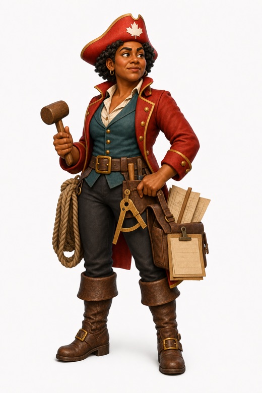 Boatswain Nia “Anchor” Carter, shipwright and safety lead.
